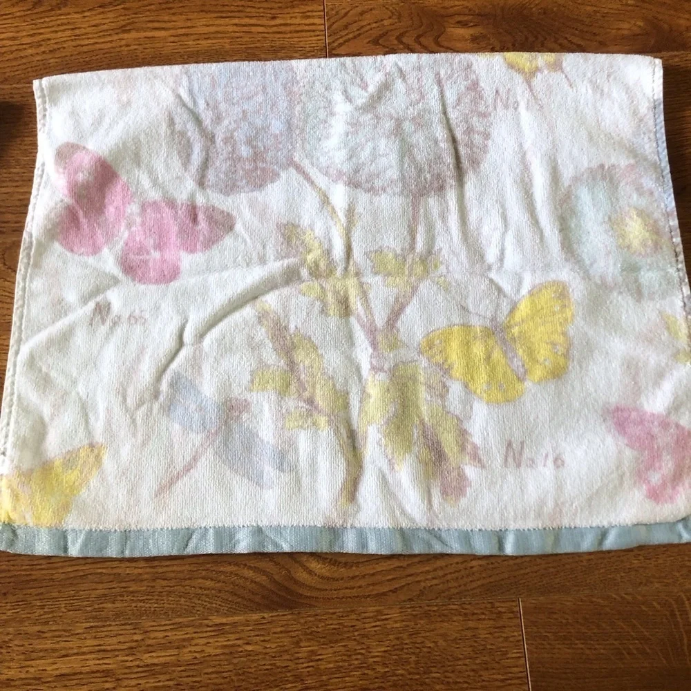 floral butterfly hand towel